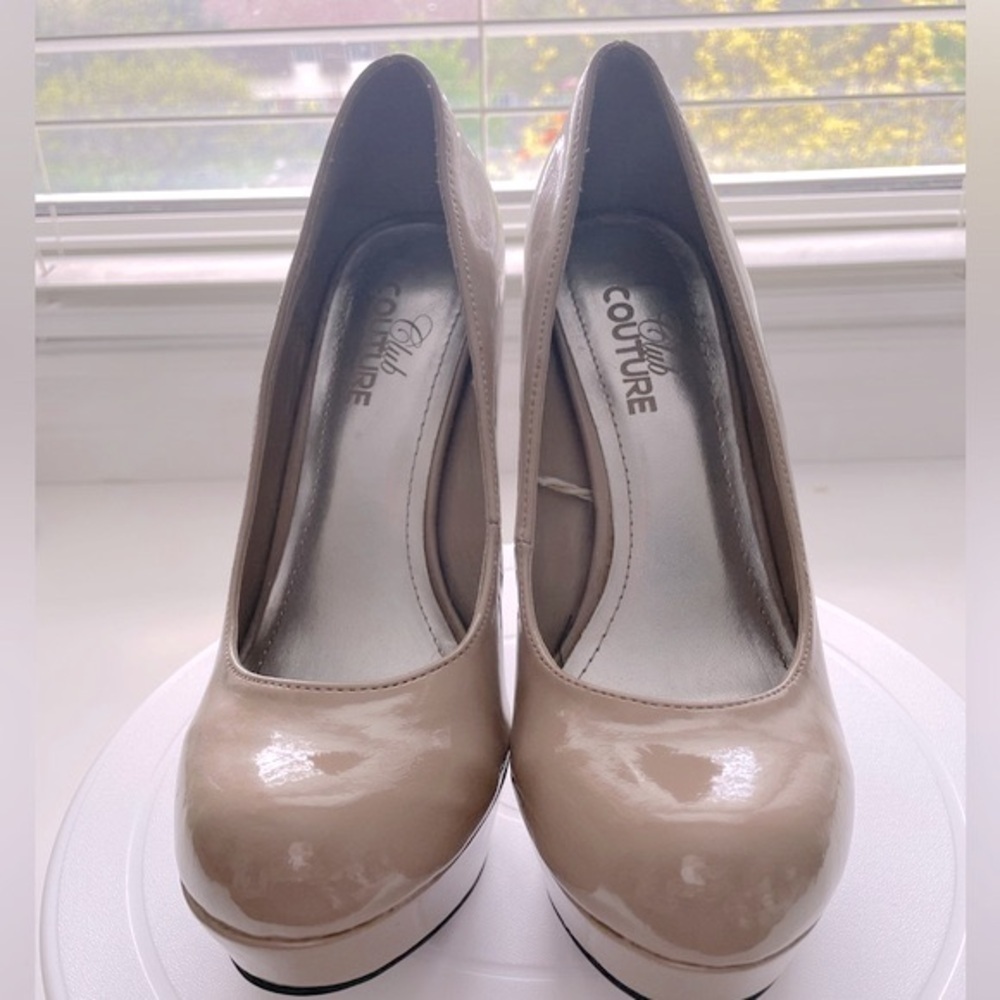 Nude Platform Heels - Picture 2 of 10